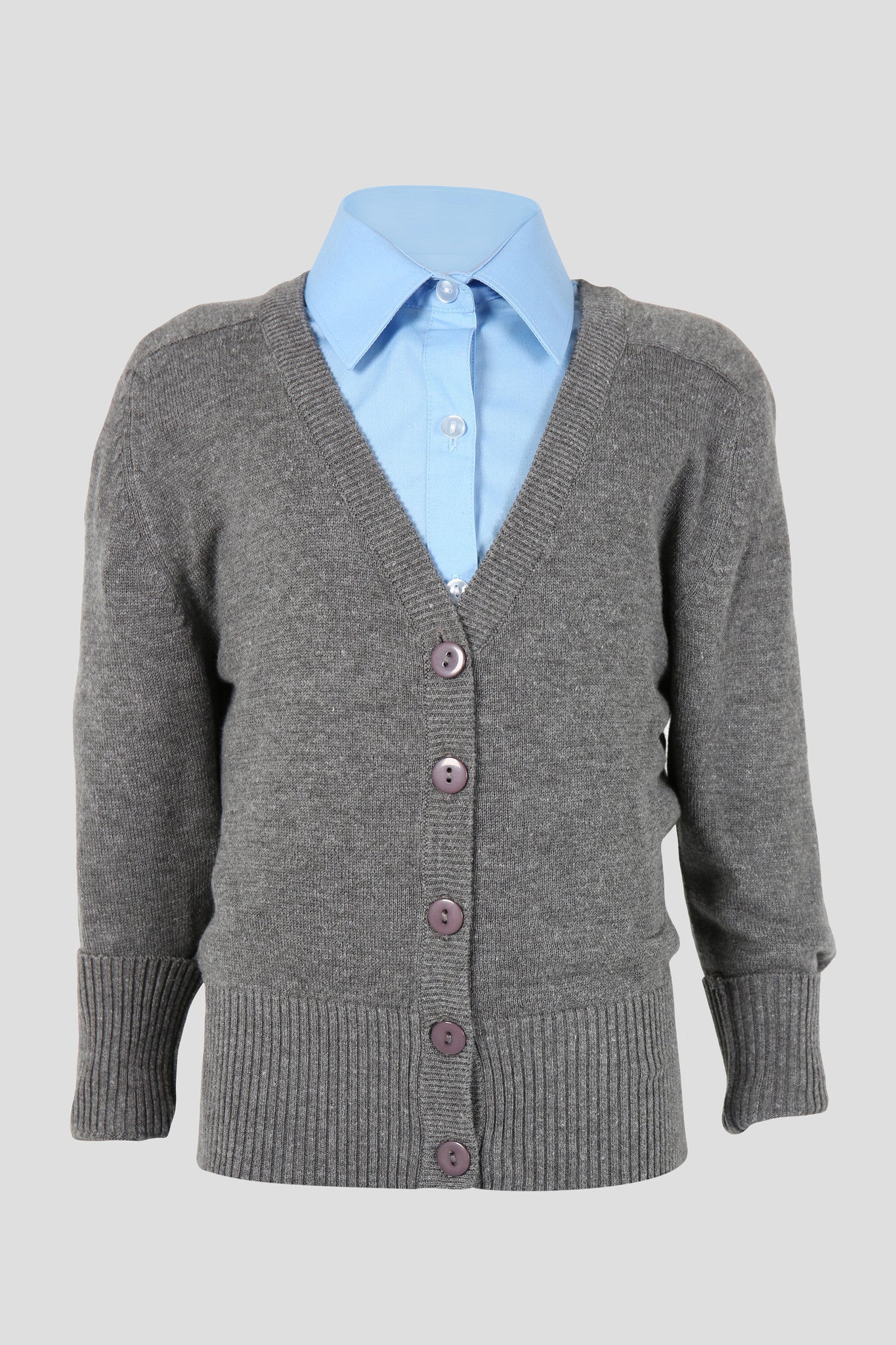 Girls grey 2025 school cardigan