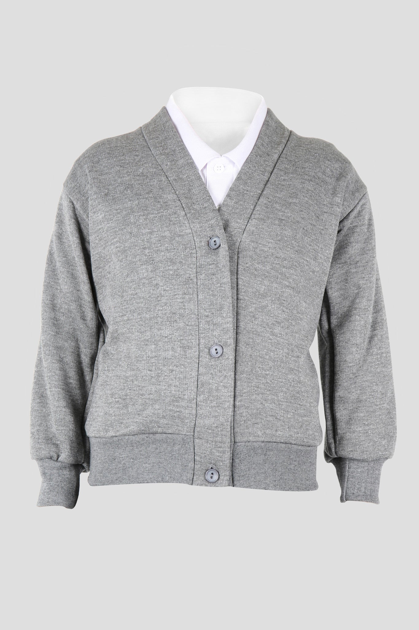 Girls grey top school cardigans