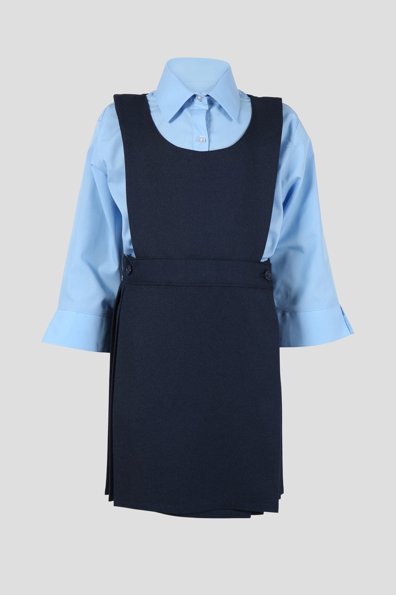 Maroon top school pinafore