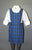 Girls school bib tartan pinafore with button detail - Quality school uniforms at the School Clothing Company